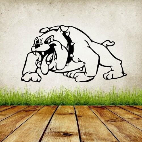 Removable Cartoon Bulldog Vinyl Art Wall Sticker British Wall Mural Home Art Decorative Wall Decals Bedroom Wallpaper Y-681