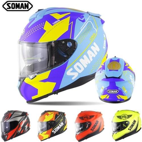 SOMAN Sm961ece standard of motorcycle racing helmet for men and women outdoor riding motorcycle accessories