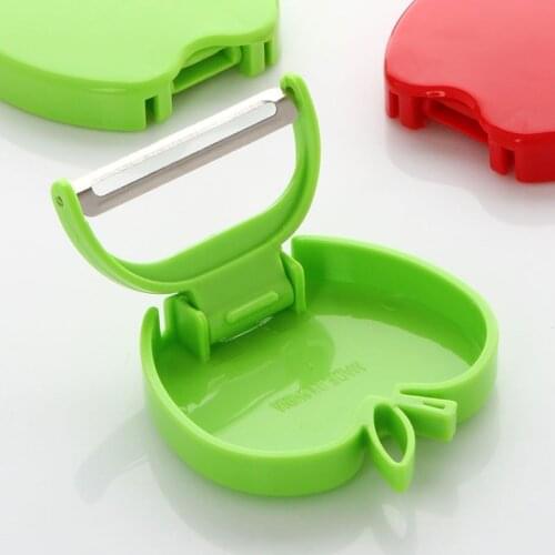 Foldable Stainless Steel Apple-shaped Peeler Slicer Fruit Vegetable Parer Grater Kitchen Accessories