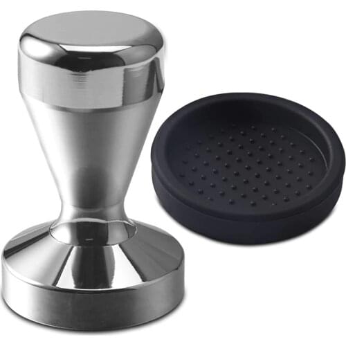 Coffee Tamper 51Mm Espresso Coffee Stamp Coffee Press Stainless Steel with Tamper Mat for Coffee, Espresso, Tamping