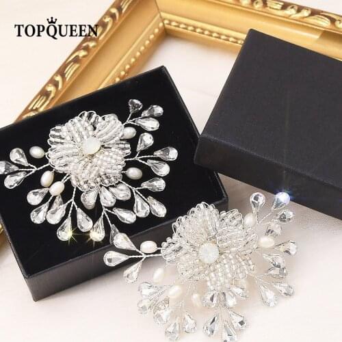 TOPQUEEN-X12 Bridal Shoes Clips Princess Style Decoration Fashion With Rhinestone Accessories For Ladies Sandals Pinkage