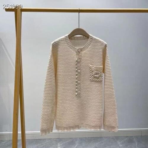 Runway Fashion Women Pullover Sweater 2021 High Quality Autumn Long Sleeves Knitted O-Neck Solid Cashmere Sweater