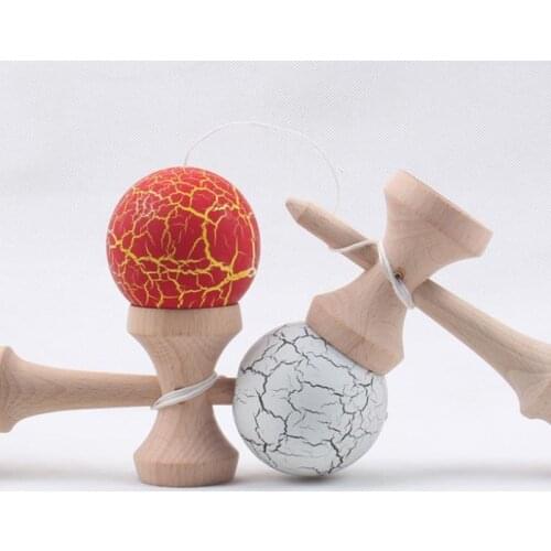1 Piece Wooden Crack Kendama Balls Professional Juggling Kendama Games Jumbo Traditional Balls Toy Outdoor Toys With Malabares