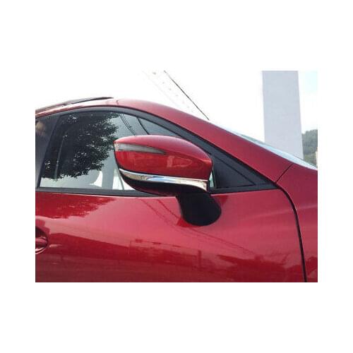 2* Chrome Rearview Side Mirror Bottom Stripe Cover Trim For Mazda CX-3 2015-2019