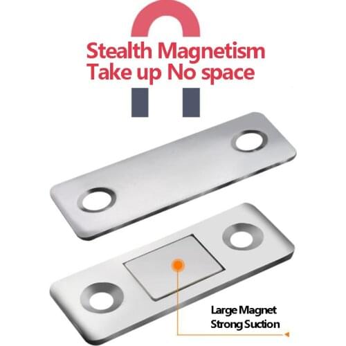 2pcs/Set Strong Door Closer Magnetic Door Catch Latch Door Magnet for Furniture Cabinet Cupboard with Screws Ultra Thin