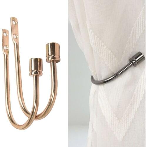 Brand New 2PCS U Shaped Hook Wall Mounted Tassel Curtain Tieback Hook Drapery Tiebacks Curtain Accessories