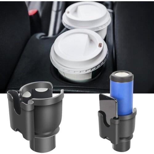 2-in-1 Car Cup Holder Expander Adapter With Adjustable Base With Container For A Car Cup Holder Extender On-board Beverages