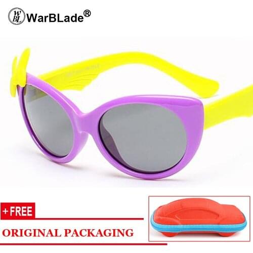 2018 TR90 Flexible Kids Sunglasses Polarized Baby Boy Girls Sun Glasses Child Sunglass Infant Oculos Shades UV400 With Case