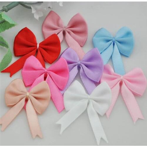 40pcs Satin Ribbon Bows Flowers Wedding Appliques DIY Craft U pick A44