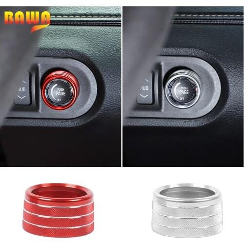 BAWA Display Switch Button Knob Decoration Ring Stickers For Chevrolet Camaro 2010-2015 Car accessories