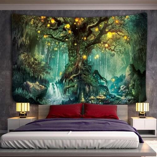 Big Wishing Trees 3D Print Tapestry Wall Hanging Hippie Psychedelic Decorative Wall Carpet Bed Sheet Bohemian Hippie Home Decor