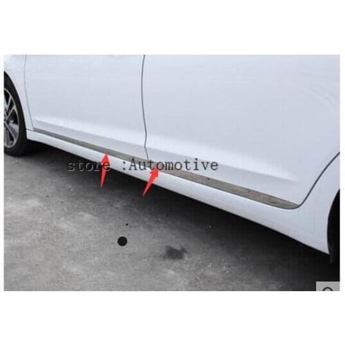 For Hyundai Elantra Stainless Steel Door Body Molding Bezel Protector Cover Trim 2017 2018