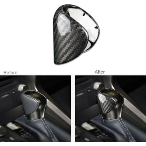For LEXUS IS250 ES NX RX GS RC Carbon Fiber Gear Shift Knob Head Cover Sticker