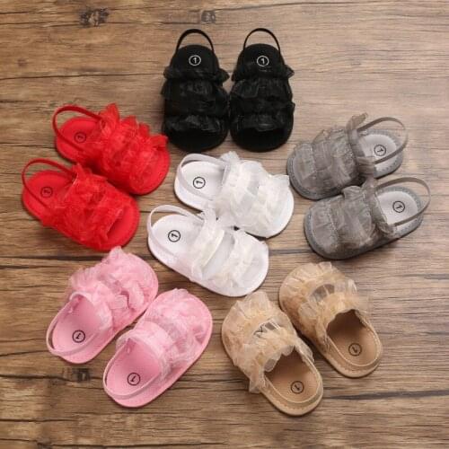 Breathable Summer Baby Girls Sandals, Toddlers Simple Style Solid Color Soft Sole Shoes Outdoor Indoor Prewalker