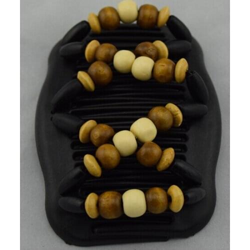 Stretchy Beaded Double Magic Hair Combs Clip double hair combs hairpins bridal hair accessories Free shipping 20 pcs/lot