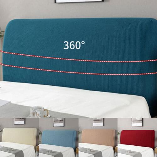 Elastic Bedhead Cover All-inclusive Bed Head Cover Solid Color Bed Head Back Protection Headboard Dust Cover Bedroom Decor