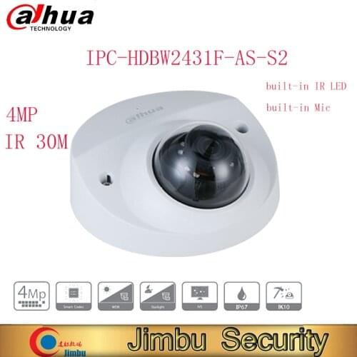 Dahua 4MP Lite IR Fixed-focal Dome Network Camera HDBW2431F-AS-S2 supports max. 256 GB Micro SD card cctv camera security system
