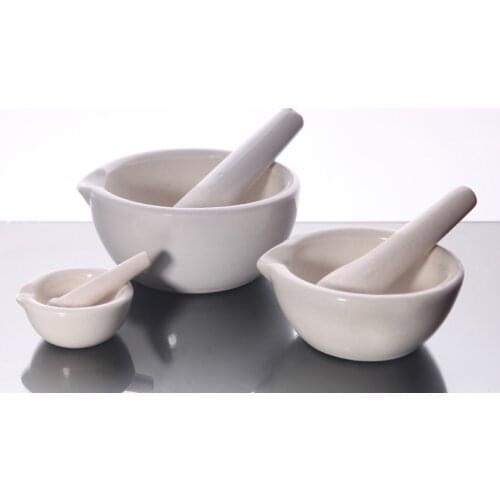 Ceramic Mortar with Grinding Rod Mortar mixing bowl Laboratory grinding Triturator