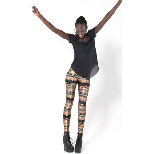Striped Digital Print Leggings Gothic Creative Fashion Fitness Women Shape Slim Popular Pants