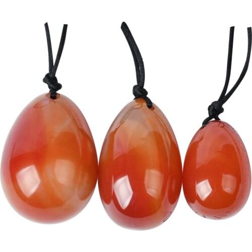 Carnelian Yoni Jade Egg Set Massager Guasha Stone Kegel Exercise Pelvic Floor Vaginal Muscle Tighten Ben Wa Balls