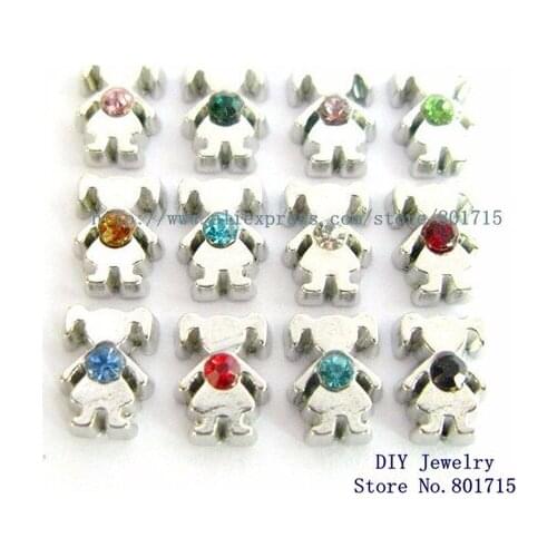 As gift wholesales 10pcs mix color girl floating locket glass charm fit for floating living memory locket FC432