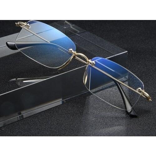Ultralight Rimless Reading Glasses Anti Blue Light Radiation Computer Presbyopia Readers Spectacleso Reader Kulary 1.0 To 4.0