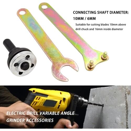 5Pc Electric Drill Set Conversion Variable Angle Grinder Accessories Connecting Rod Cutting Polishing Wheel Metal Handle Adapter