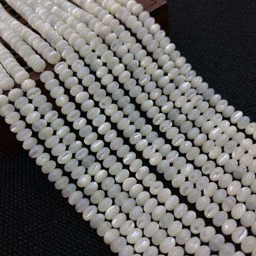 Natural Horseshoe Snail Shell Beads Mother-of-pearl Abacus Beads Shape 3x4mm 4x6mm Sizes High Quality DIY for Necklace Bracelet