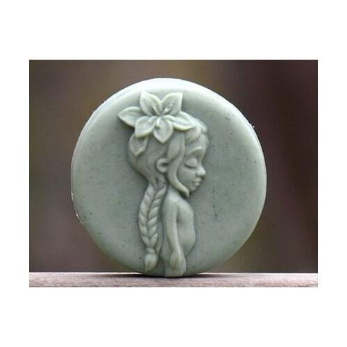 New Product!!1pcs Long Braid Girl (R1872) Silicone Handmade Soap Mold Crafts DIY Mould