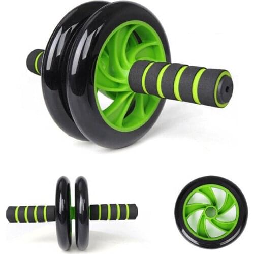 Portable Double Wheels Abdominal Roller Portable Double Wheel Abdominal Roller Fitness Muscle Exercise Equipment for Home Gym