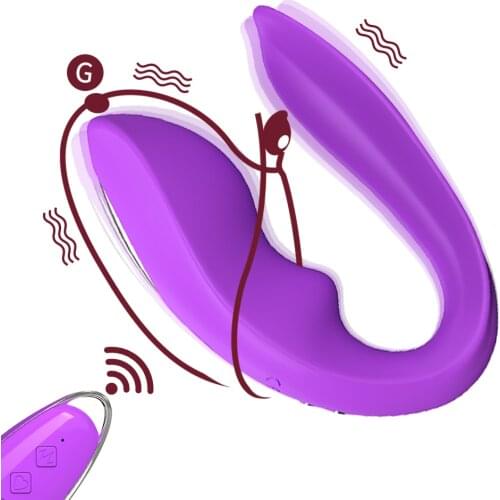 Remote Control Sex Vibrators For Couples Clitoral Stimulator G Spot Massager Dildo Vibrator Silicone U Shape Sex Toys for Women