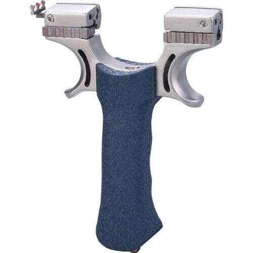 2021 Professional Stainless Steel Slingshot Hunting Slingshot Uses Flat Rubber Bands For Outdoor Shooting Powerful Handheld Bow