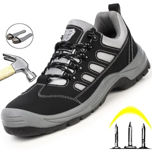 Construction Safety Shoes Men Work Shoes Anti-puncture Sneaker Steel Toe Indestructible Shoes Protective Industrial Shoes Boots
