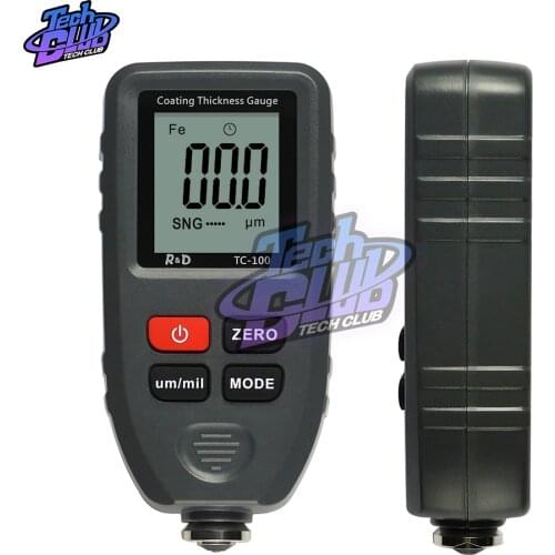 TC100 Coating Thickness Gauge 0.1micron/0-1300 Car Paint Film Thickness Tester Measuring FE/NFE Paint Tool