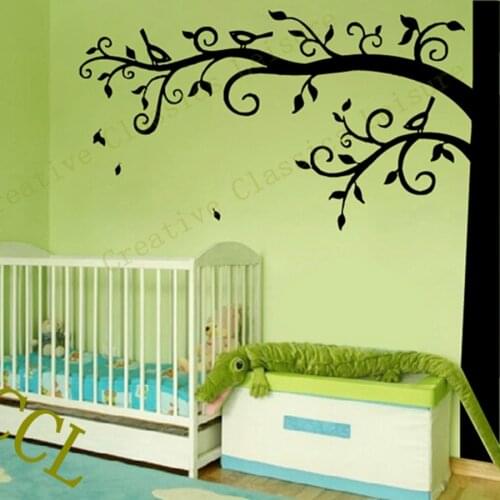 Corner Tree Wall Decal Nursery Wall Decoration , Extra Large Tree Wall Sticker Photo hanging tree wall decal
