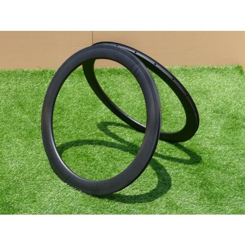 Ultra Light Wheel Rims 60mm Full Carbon Road Cyclocross Bike Bicycle Clincher Wheel Rim for Disc Brake 25mm Width
