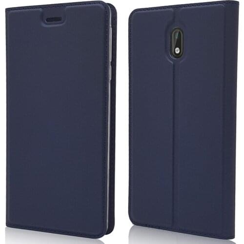 Ultra Slim Magnetic Case For Nokia 3 Flip Stand Cover with card slots Fundas Protective Shell