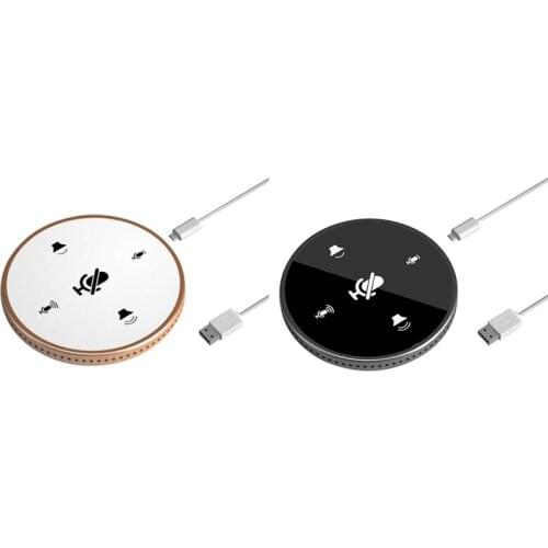 USB Conference Microphone,Omnidirectional PC Computer Condenser Mic with Mute Button for Meeting/Class Plug & Play