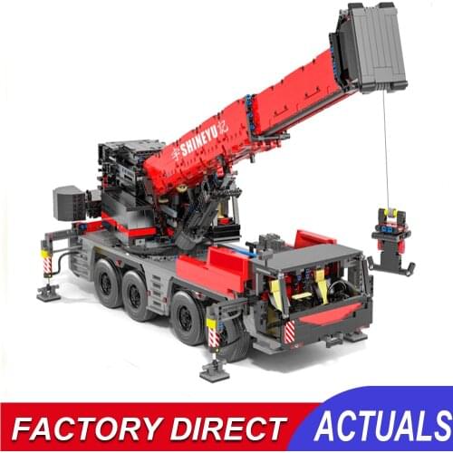 High-Tech Rc Motorized Mobile Crane Model Brick Moc Building Blocks Remote Control Controlled Toy Construction Kits Kids Gifts