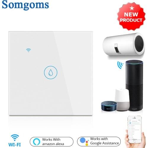 WiFi Smart Boiler Switch Water Heater Smart Life Tuya APP Remote Control Alexa Echo Google Home Voice Control Glass Panel