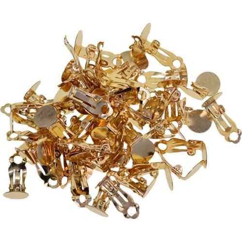 100 Pieces Earrings Hook Components with Golden Color for Making Earrings Jewelry DIY Crafts