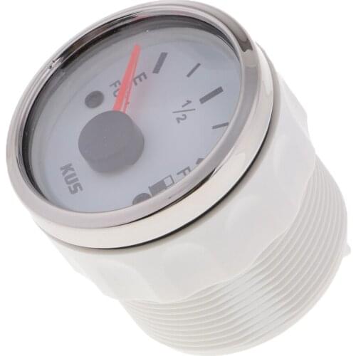 2 inch 52mm Pointer Fuel Tank Level Gauge Meter Indicator 0-190 Ohm with Stainless Bezel 12V/24V
