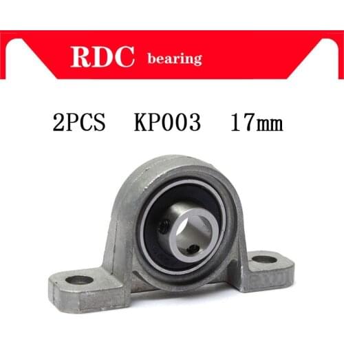 2PCS kp003 17mm High quality caliber Zinc Alloy mounted bearings KP003 UCP003 P003 insert bearing pillow block bearing housing