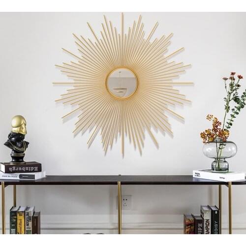 2020 New Design Creative Wall Decor Art Wall Hangings Sun Home Decoration with Mirror