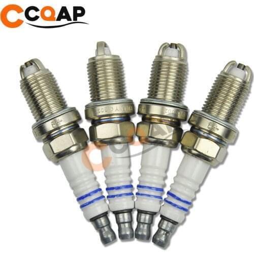 4-6PCS Normal FLR8LDCU+ 7404 Spark Plug For BWM E34 E36 E39 PASSAT CHEVROLET SUZUKI AUDI OPEL 0242229654 +9 7700107916 9195109