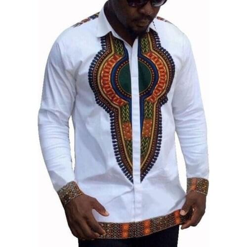 African Dashiki Dress Shirt Men Africa Clothes 2020 Brand New Traditional Tribal Ethnic Shirt Mens Casual Long Sleeve Shirts 3XL