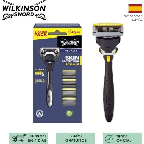Wilkinson Sword PACK Hydro 5 Sense - Kit with 5 leaf rechargeable razor with hydrating Gel + 4 blades