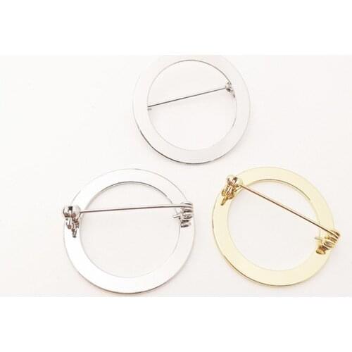 10pcs 31mm High Quality Copper Round Safety Pin Brooch Pin with Safety Lock Nickel-free Plating Safety Pins