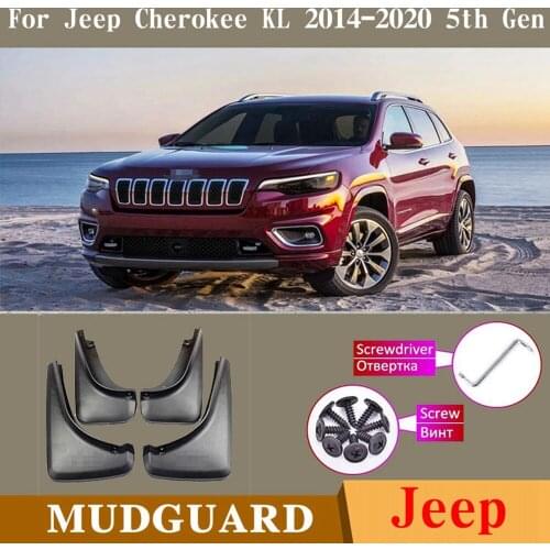 Four Pieces Of Black Mudguards For Auto Parts Are Suitable For Jeep Cherokee KL 5th Gen 2014-2020