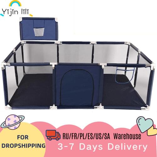 Playpen for Childrens Playpen Baby Pool Park Safety Stainless Steel Fence Kids Ball Pit Baby Indoor Playground Baby Park